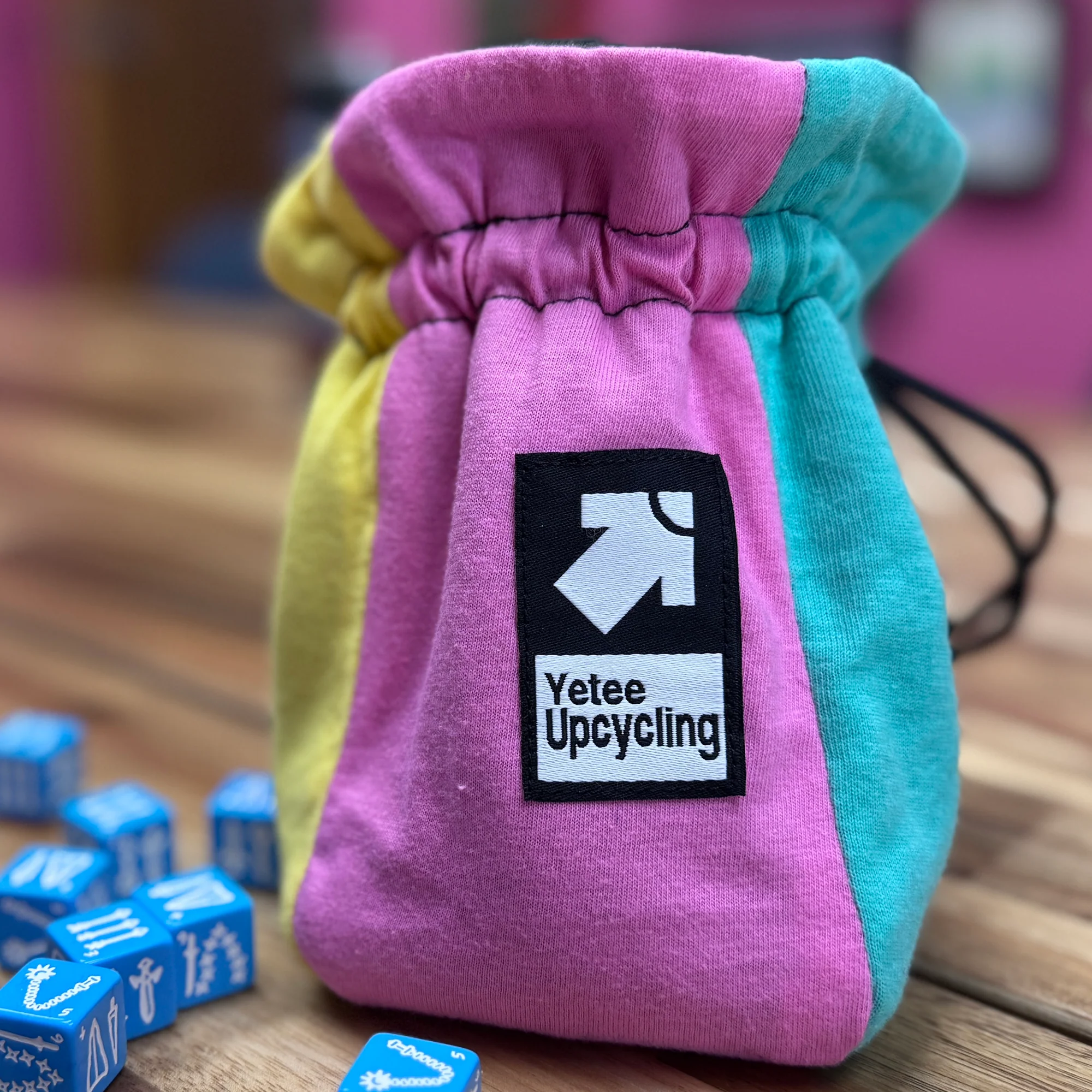 Upcycling Colorblock Dice Bag - Image 3